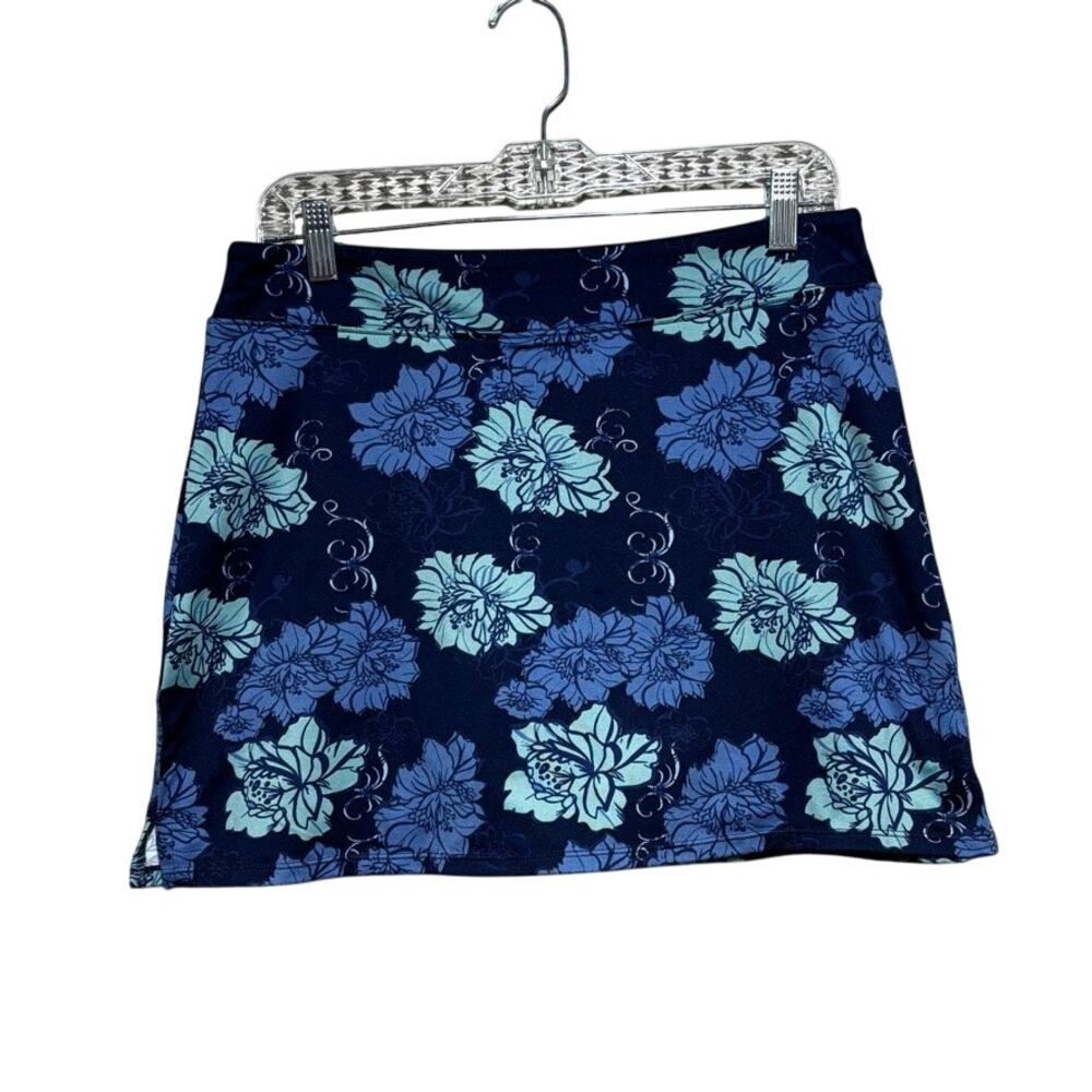 Tranquility Floral Skort Medium Blue Golf Tennis Built In Shorts